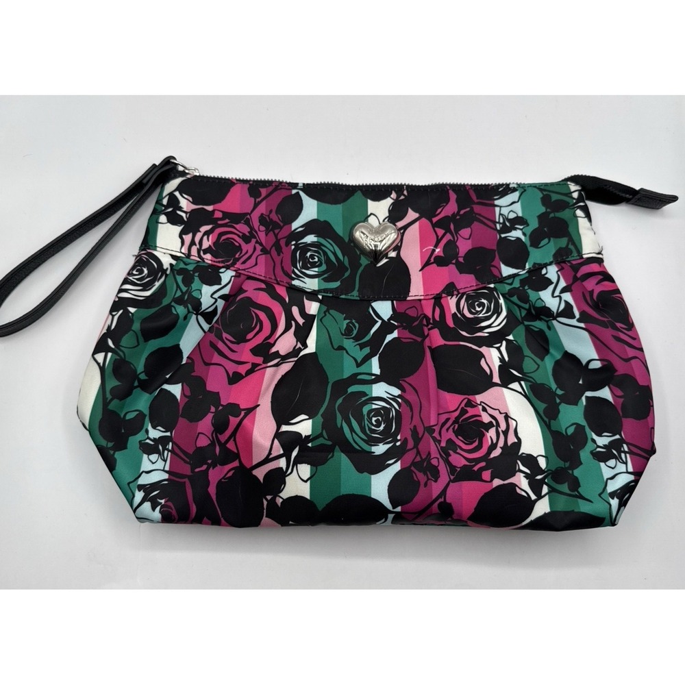 Betsey Johnson Pink Teal Black White XO Leanne Clutch Bag Purse Wristlet